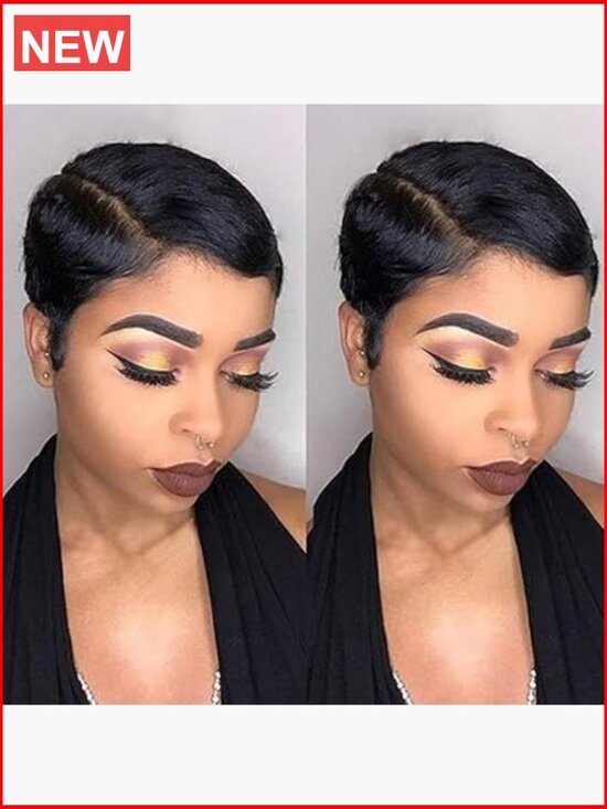 Short Pixie Cut Lace Front Wig Human Hair 13x5.5 HD Lace Pre Plucked with Baby main image 6